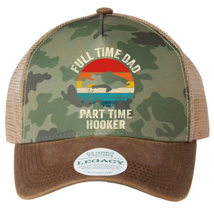 Full Time Fishing Dad Gift Legacy Tie Dye Trucker Hat