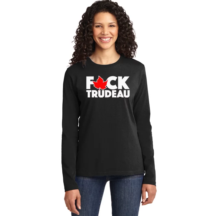 F@ck Trudeau Ladies Long Sleeve Shirt