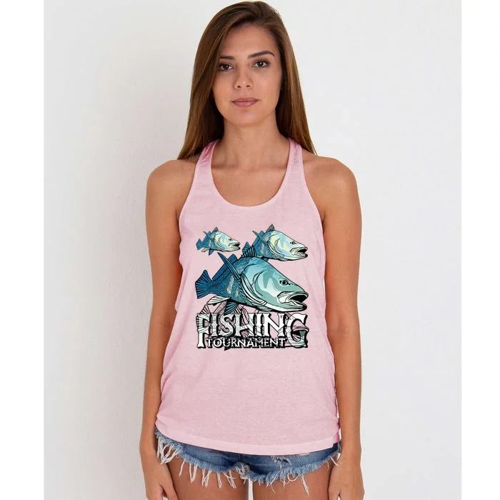 Fishing Tournament Women's Knotted Racerback Tank