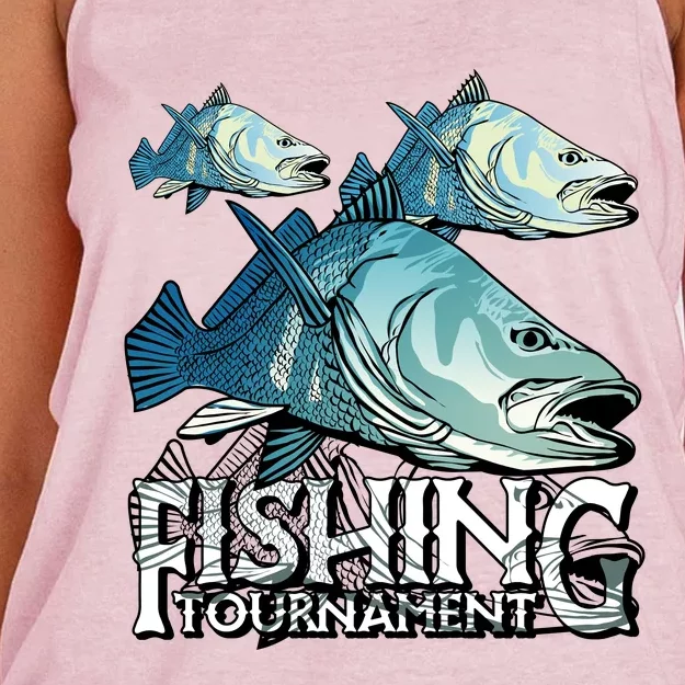 Fishing Tournament Women's Knotted Racerback Tank