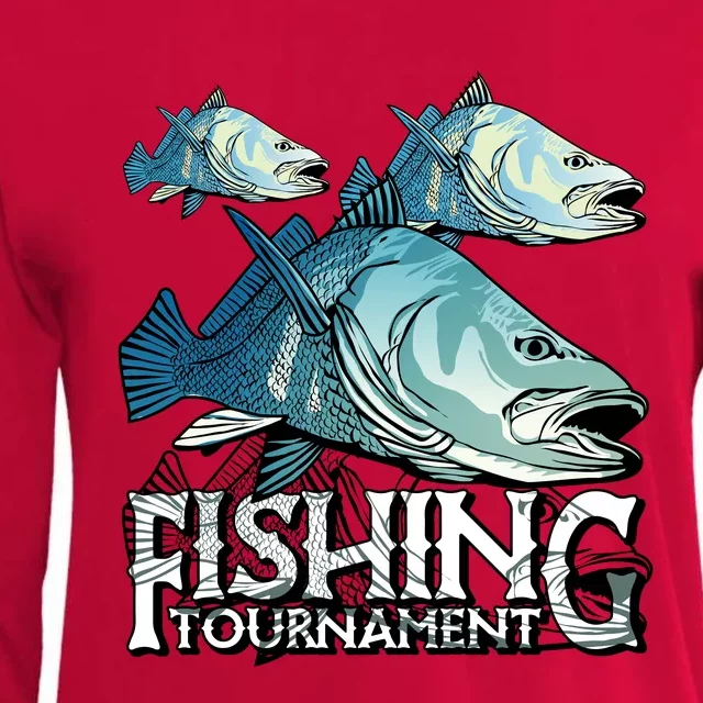 Fishing Tournament Womens Cotton Relaxed Long Sleeve T-Shirt