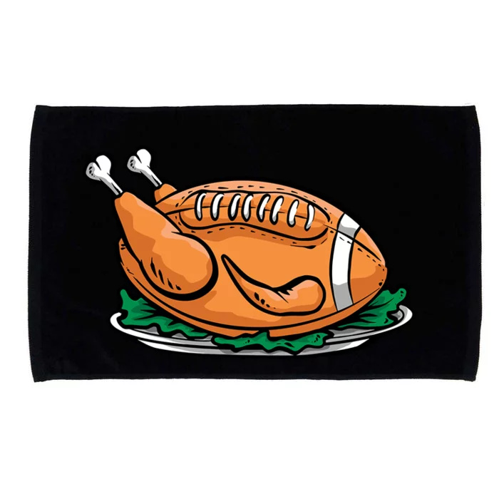 Funny Turkey Football Cool Thanksgiving Football Cute Gift Microfiber Hand Towel