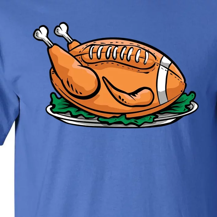 Funny Turkey Football Cool Thanksgiving Football Cute Gift Tall T-Shirt