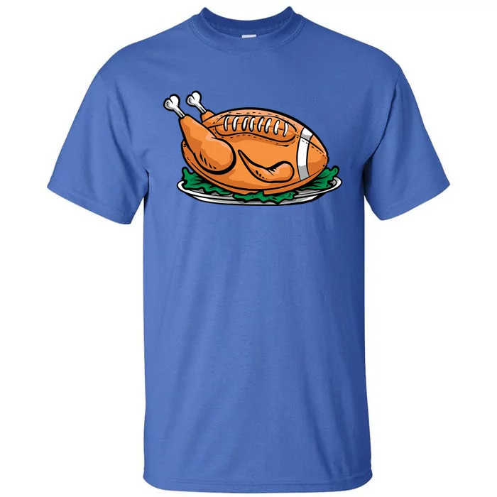 Funny Turkey Football Cool Thanksgiving Football Cute Gift Tall T-Shirt