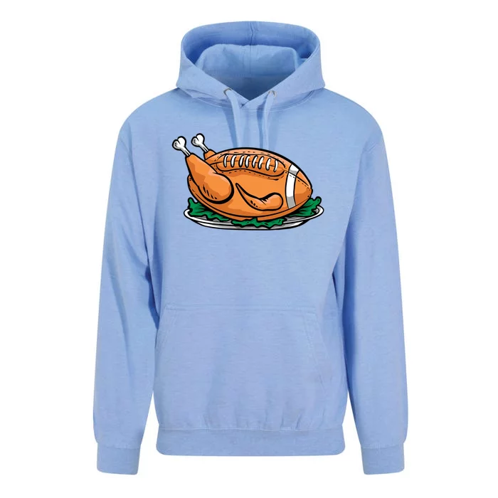 Funny Turkey Football Cool Thanksgiving Football Cute Gift Unisex Surf Hoodie