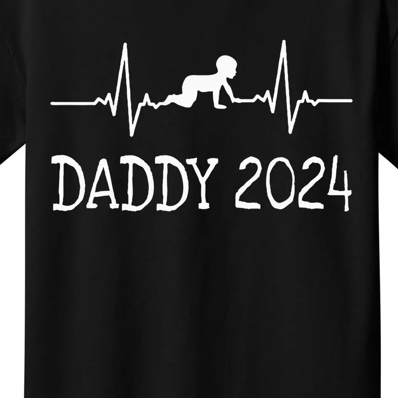 First Time Father Gifts New Dad Expecting Daddy 2024 Kids T-Shirt