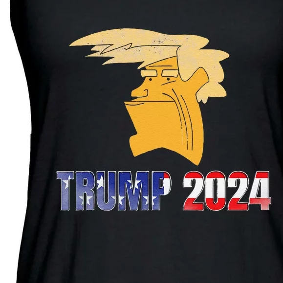 Funny Trump Face Meme Trump 2024trump Merchandise. Ladies Essential Flowy Tank