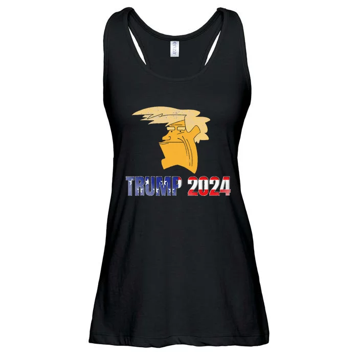 Funny Trump Face Meme Trump 2024trump Merchandise. Ladies Essential Flowy Tank