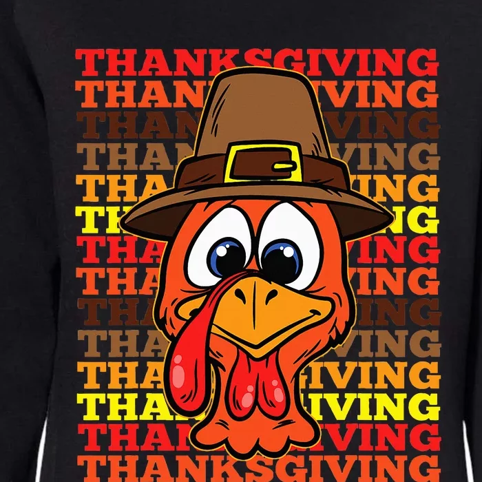 Funny Turkey Face Thanksgiving Day Fall Autumn Womens California Wash Sweatshirt