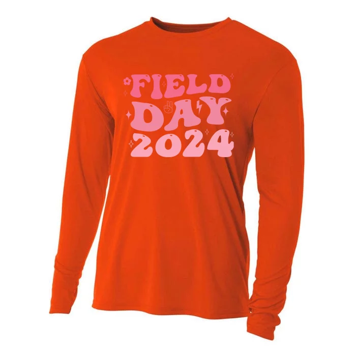 For Teacher Field Day Gift Cooling Performance Long Sleeve Crew