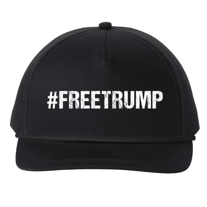 Free Trump Free Donald Trump 2024 #Freetrump Snapback Five-Panel Rope Hat