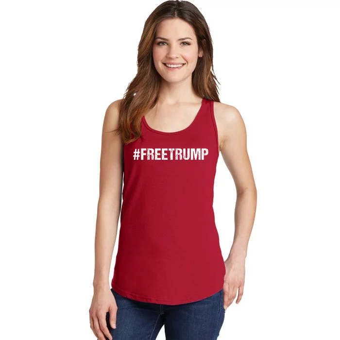 Free Trump Free Donald Trump 2024 #Freetrump Ladies Essential Tank