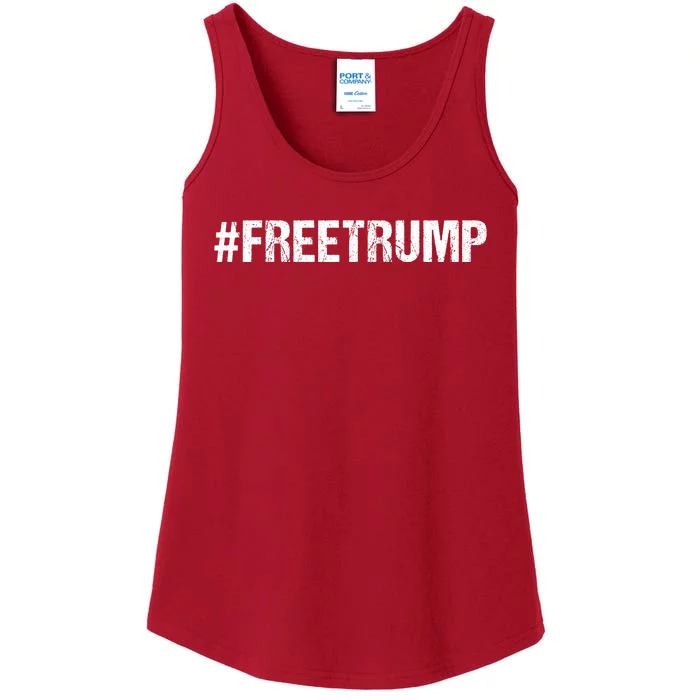 Free Trump Free Donald Trump 2024 #Freetrump Ladies Essential Tank