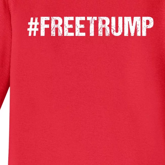 Free Trump Free Donald Trump 2024 #Freetrump Baby Long Sleeve Bodysuit