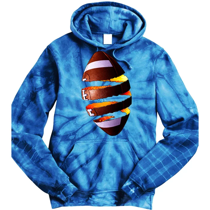 Football Tear Tie Dye Hoodie