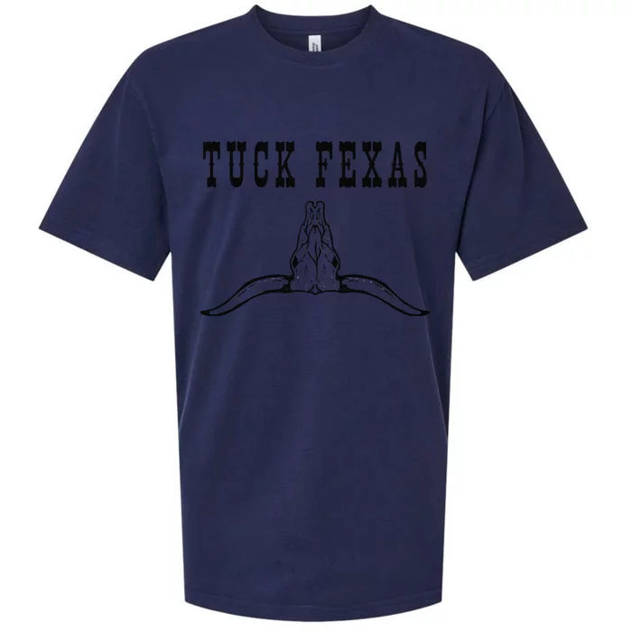 Funny Tuck Fexas Vintage Horns Down Sueded Cloud Jersey T-Shirt