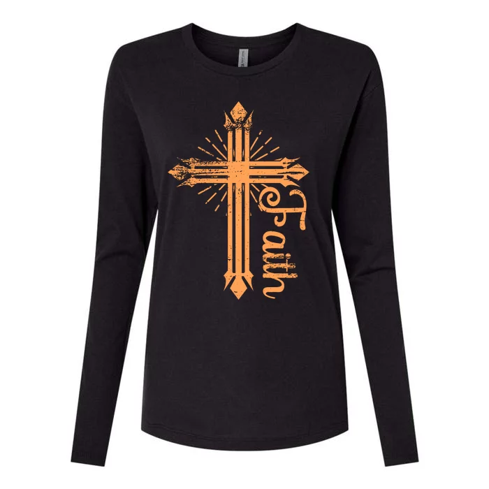 Faith T Womens Cotton Relaxed Long Sleeve T-Shirt