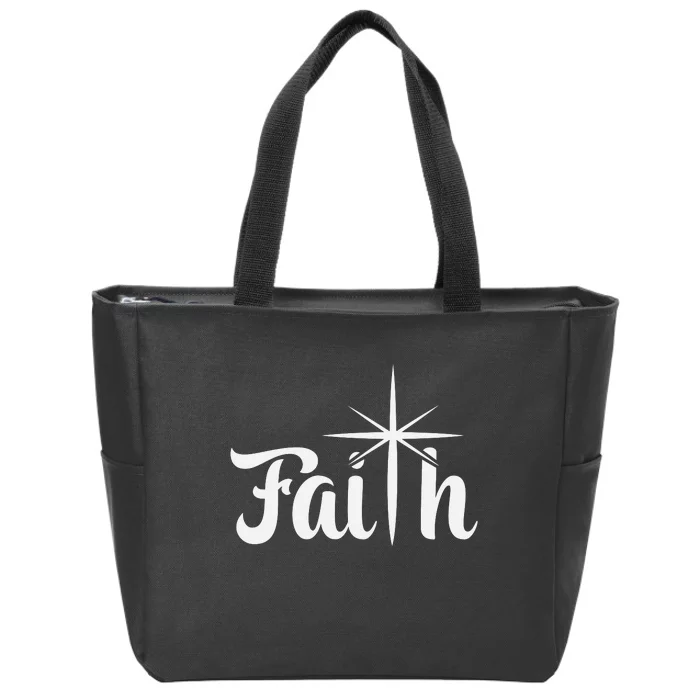 Faith T Zip Tote Bag