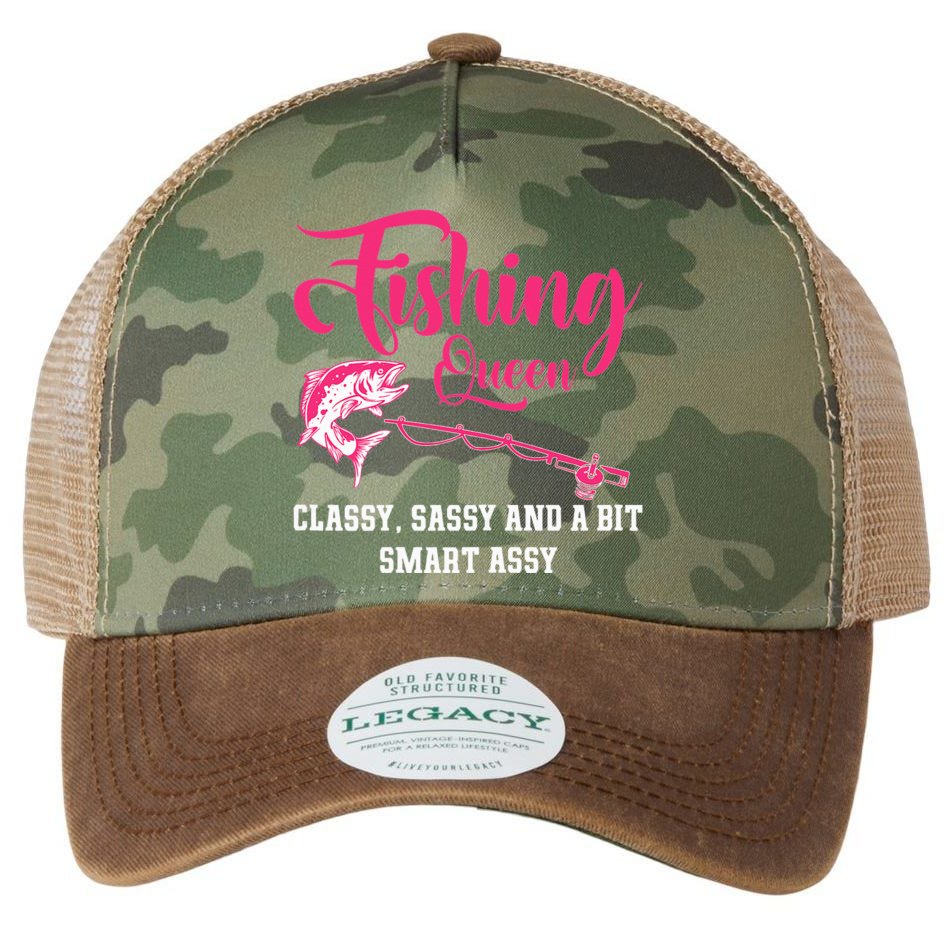 Funny Trout Fishing Queen Classy Sassy And A Bit Smart Assy Legacy Tie Dye  Trucker Hat
