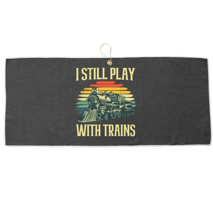 Funny Train For Men Women Locomotive Vehicle Train Driver Large Microfiber Waffle Golf Towel