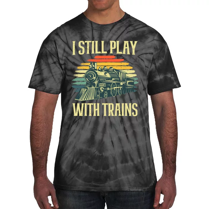 Funny Train For Men Women Locomotive Vehicle Train Driver Tie-Dye T-Shirt