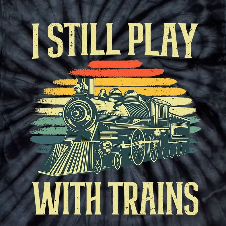 Funny Train For Men Women Locomotive Vehicle Train Driver Tie-Dye T-Shirt