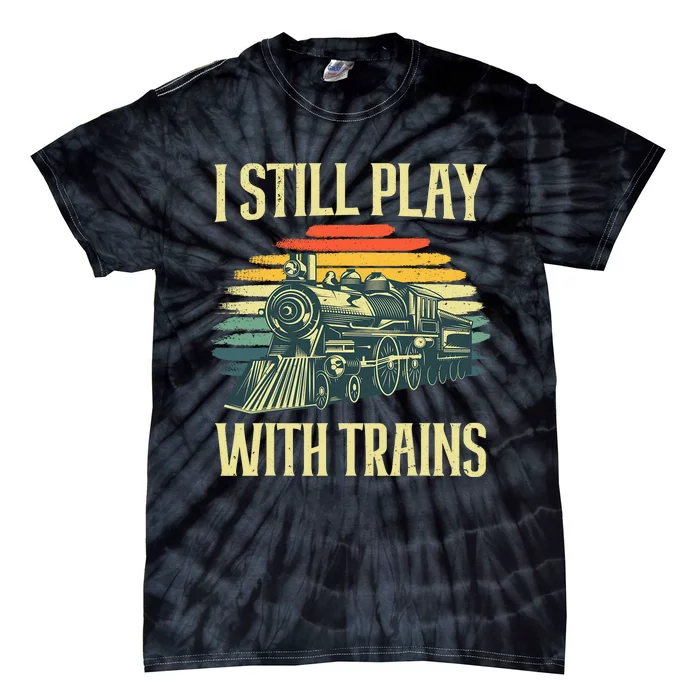 Funny Train For Men Women Locomotive Vehicle Train Driver Tie-Dye T-Shirt