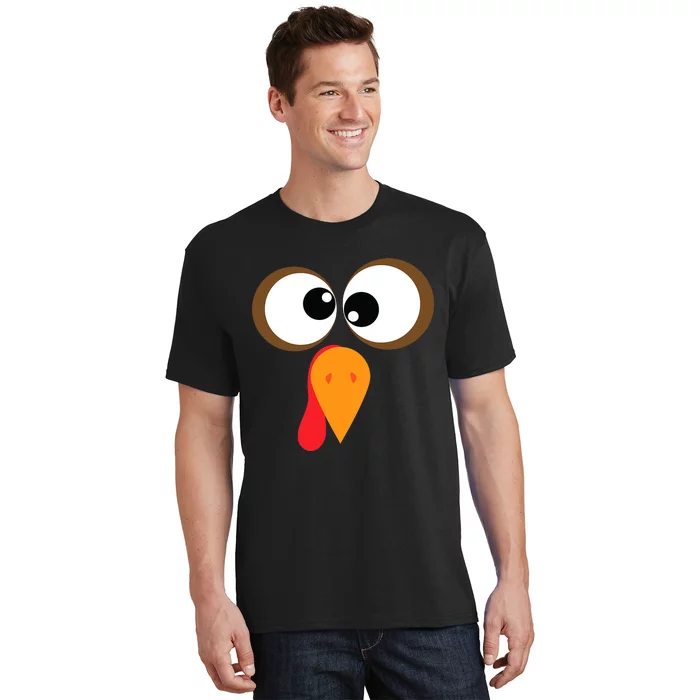 Funny Turkey Face Thanksgiving Idea Trending Gift T-Shirt