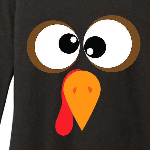 Funny Turkey Face Thanksgiving Idea Trending Gift Womens CVC Long Sleeve Shirt