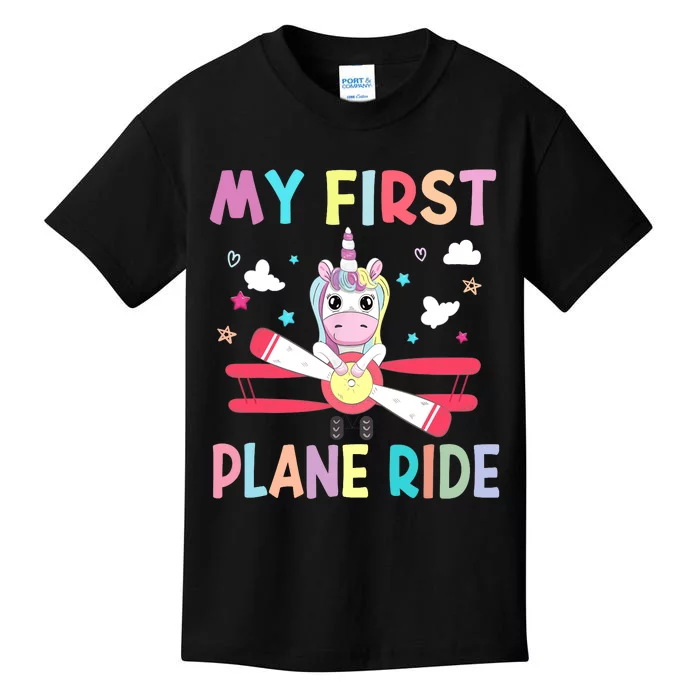 First Time Flying My First Airplane Ride Boy Girl Kids T-Shirt