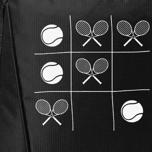 Funny Tennis Gift – Noughts And Crosses Tictactoe Racket City Backpack