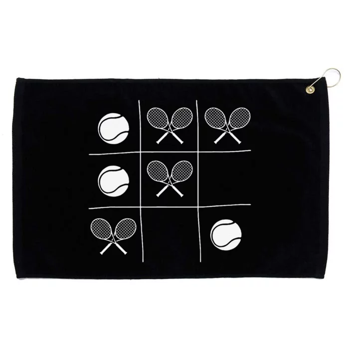 Funny Tennis Gift – Noughts And Crosses Tictactoe Racket Grommeted Golf Towel