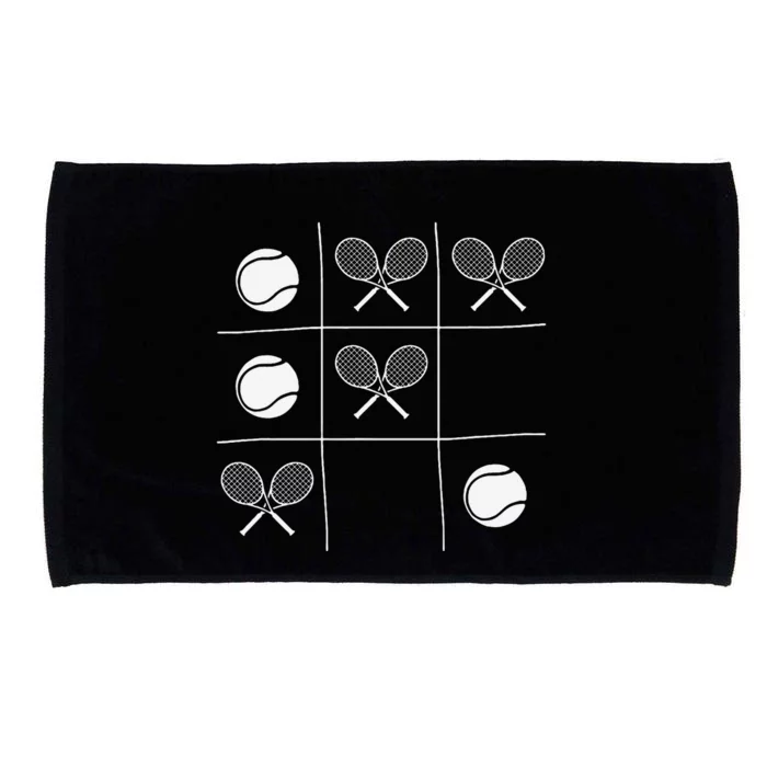 Funny Tennis Gift – Noughts And Crosses Tictactoe Racket Microfiber Hand Towel