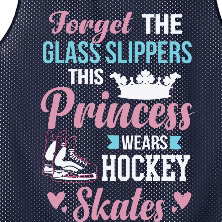 Forget The Glass Slippers Funny Women Ice Hockey Mesh Reversible Basketball Jersey Tank