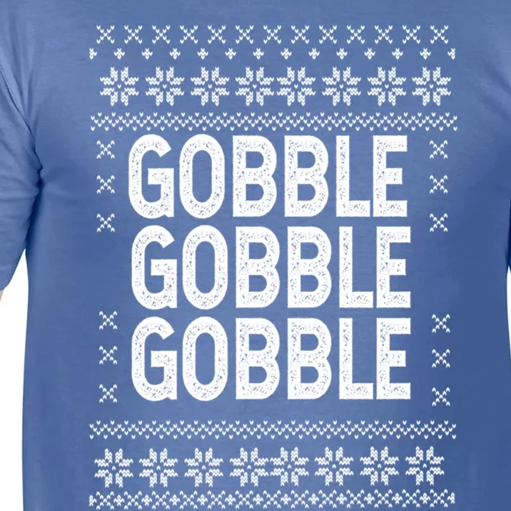 Funny Thanksgiving Gobble Till You Wobble Design Gift Comfort Colors T-Shirt