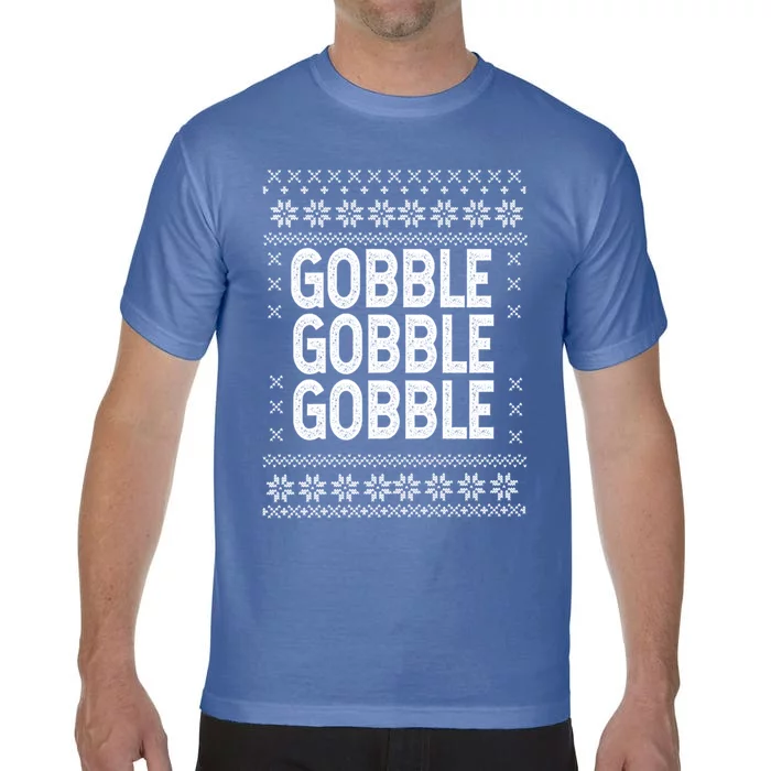 Funny Thanksgiving Gobble Till You Wobble Design Gift Comfort Colors T-Shirt