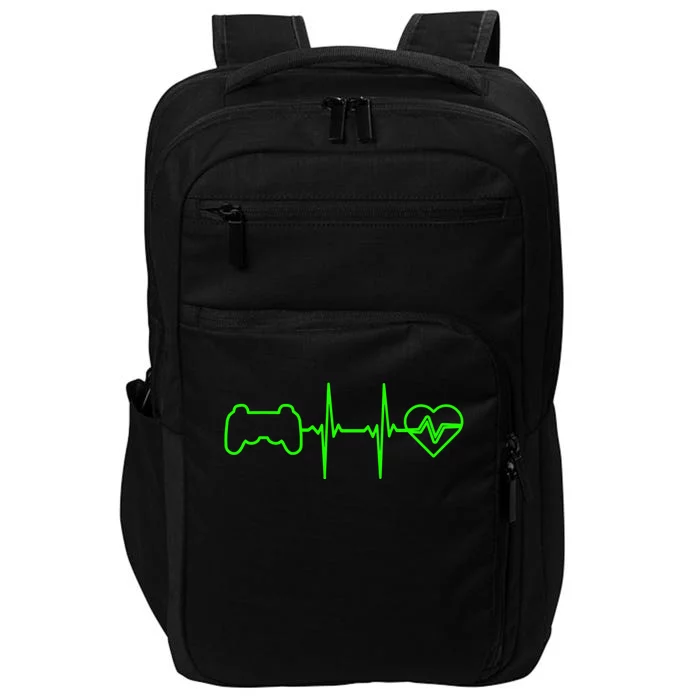 Funny Typical Gamer Heartbeat N Funny Gift Video Game Gift Impact Tech Backpack