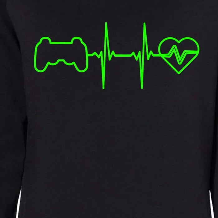 Funny Typical Gamer Heartbeat N Funny Gift Video Game Gift Womens California Wash Sweatshirt