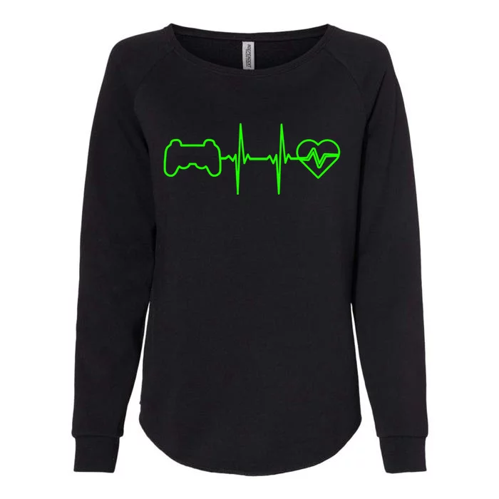 Funny Typical Gamer Heartbeat N Funny Gift Video Game Gift Womens California Wash Sweatshirt