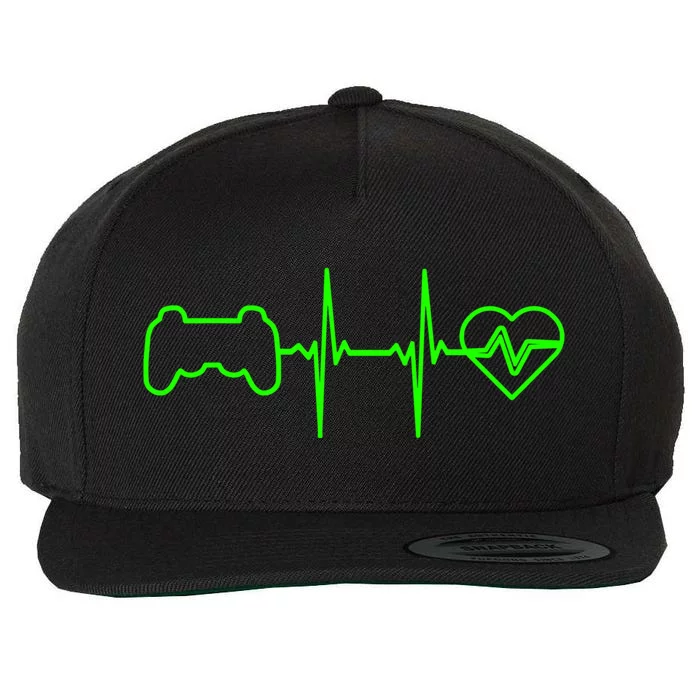 Funny Typical Gamer Heartbeat N Funny Gift Video Game Gift Wool Snapback Cap