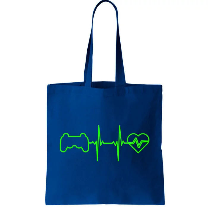 Funny Typical Gamer Heartbeat N Funny Gift Video Game Gift Tote Bag