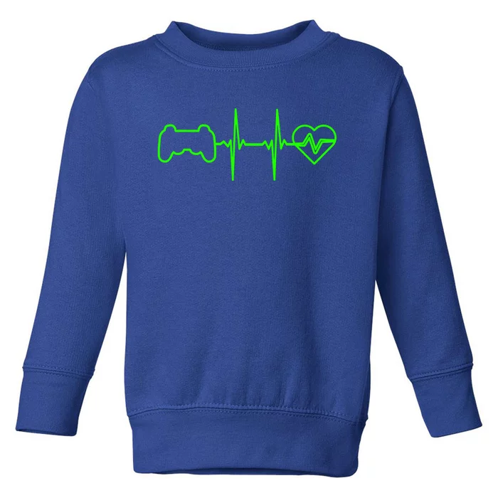 Funny Typical Gamer Heartbeat N Funny Gift Video Game Gift Toddler Sweatshirt