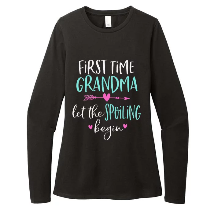 First Time Grandma Let The Spoiling Begin New 1st Time Womens CVC Long Sleeve Shirt