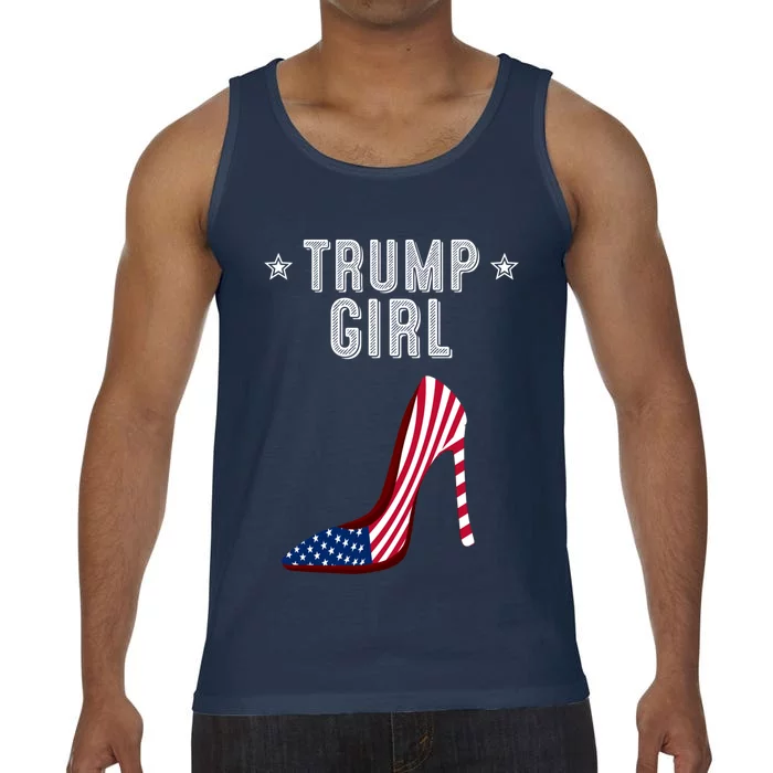 Funny Trump Gift Cute High Heel American Flag Great Gift Comfort Colors® Tank Top