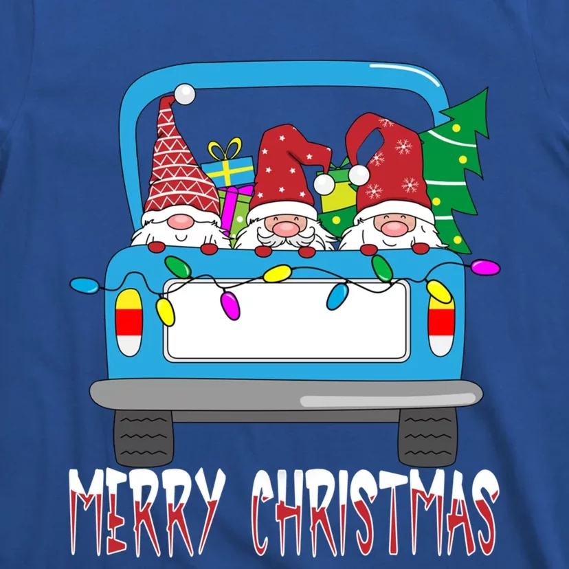 Funny Three Gnome Merry Christmas Gnome Family Pajama Xmas Funny Gift T-Shirt