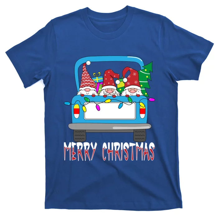 Funny Three Gnome Merry Christmas Gnome Family Pajama Xmas Funny Gift T-Shirt