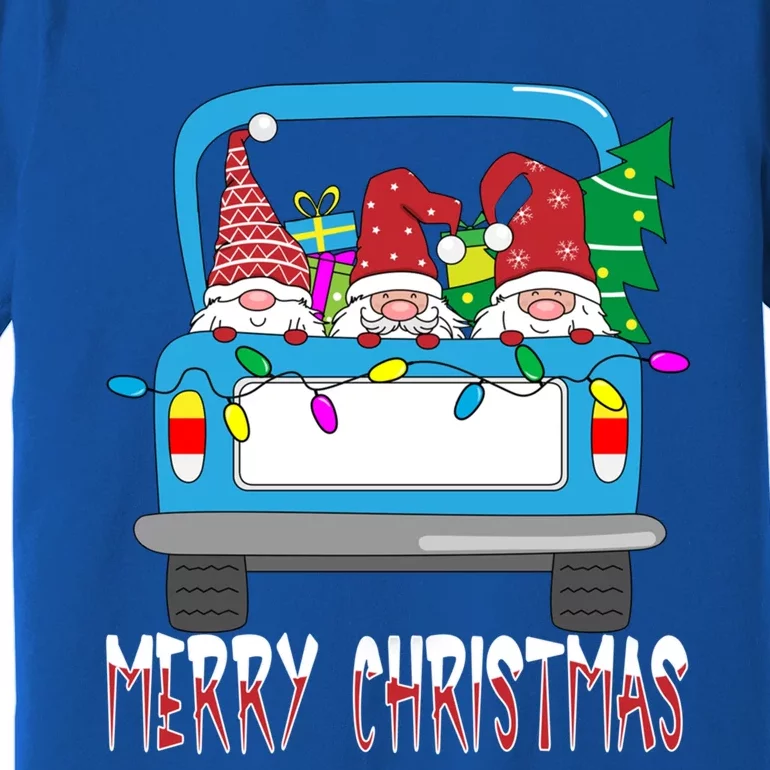 Funny Three Gnome Merry Christmas Gnome Family Pajama Xmas Funny Gift Premium T-Shirt