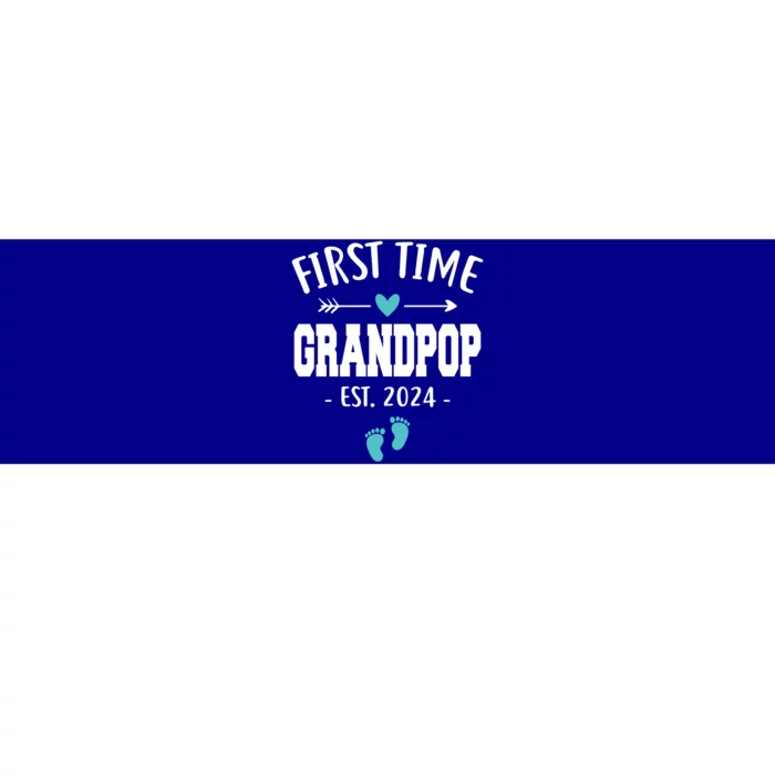 First Time Grandpop Est 2024 Funny Grandpa FatherS Day Gift Bumper Sticker