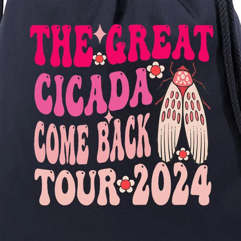 Funny The Great Cicada Comeback 2024 Drawstring Bag