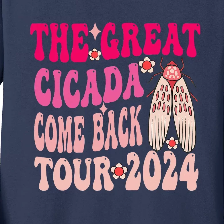 Funny The Great Cicada Comeback 2024 Kids Long Sleeve Shirt